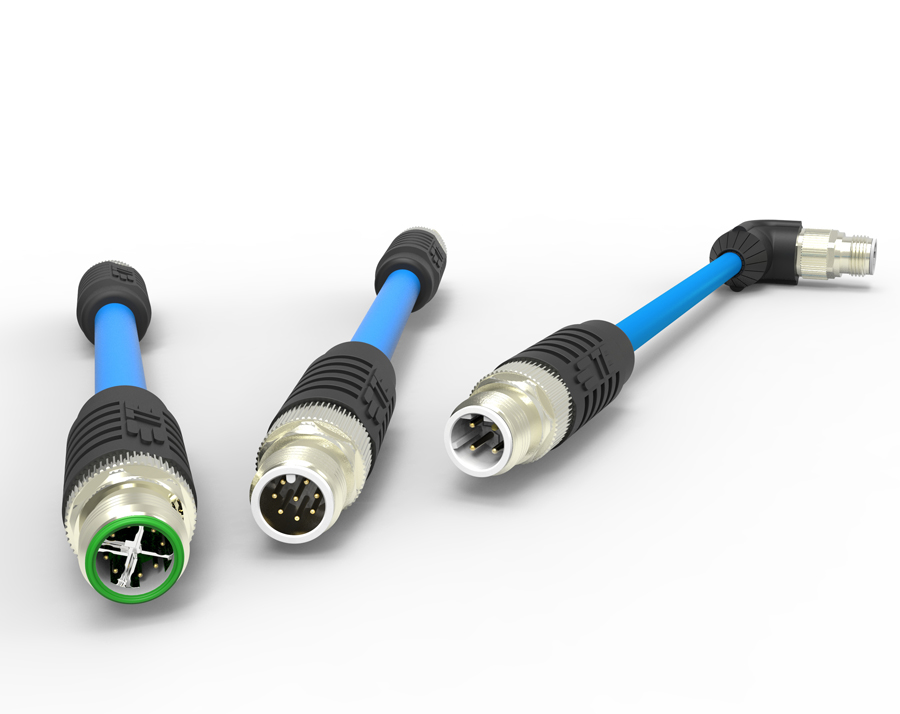 New M12 cable assemblies from TE Connectivity enable rapid implementation of high-speed data networks